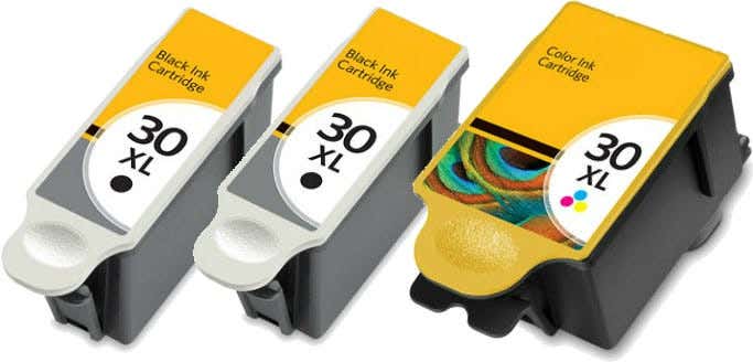 Kodak 30XL Combo 3-Pack Compatible Ink Cartridges